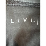 Lane Bryant LIVI  Black Ankle Pants Size 22/24 Black Faux Leather Moto Stretch Photo 1