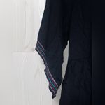 Roxy  Women’s Embroidered Boho Sunset City 2 Black Mini Dress with Bell Sleeves Photo 5