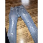 Aeropostale  Black & Blue Denim High Rise juniors Jeans Women's Sz 0 & 00‎ Long Photo 2