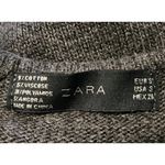 ZARA  Women’s Size Small Knit Scoop Neck 3/4 Sleeve Zip Pocket Mini Sweater Dress Photo 3