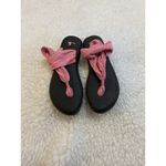 Sanuk  Yoga Sling Sandals Womens 7 Stretch Knit Straps Soft Footbed Packable pink Photo 3