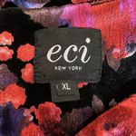 ECI  Velvet Floral Sheath Dress Size XL‎ Metallic Whimsigoth Wedding Guest Party Photo 5