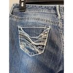 Maurice's Straight Leg Distressed Jeans With Embroidery Size 7/8R Photo 4