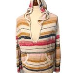 Billabong  Womens Striped Hooded Long Sleeves Knit Pullover Sweater Size L Photo 0