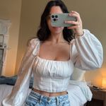 Princess Polly  White Crop Top Long Sleeve Photo 1