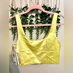 Jason Wu  Women’s Satin Yellow Bustier Crop Top/Sz:M/NWT Photo 1