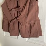 Vigoss NWT  Woman’s Brown Sleeveless Peplum Top Size Large Photo 4