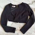 House Of CB  London black asymmetrical long sleeve top Photo 4