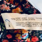 ZARA  Womens Micro Pleated Floral Detail Puff Sleeve Ruffled Dress Size Medium Photo 9