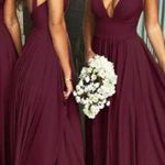 Burgundy long formal dress Size 0 Photo 0