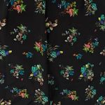 Amanda Uprichard  100% Silk Deep V Floral Mini Dress Black Puff Sleeve Small NEW Photo 9