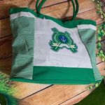 Bijoux Terner  LARGE BEACH BAG GREEN AND WH… Photo 3