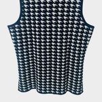 Misook  Black White Houndstooth Sleeveless Knit Tank Top Small Photo 8