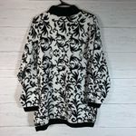 NWT Vtg. 90's Trimmings poinsettia christmas sweater mock neck small women's Multiple Photo 2
