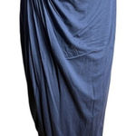 Peruvian Connection Skirt Womens Medium Blue Midi Faux Wrap Slouchy Fit Layer Photo 0