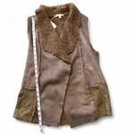 Hem & Thread  Faux Suede/Sherpa Open Front Vest Photo 15