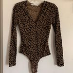 ASTR Lulus plunge Deep V leopard animal print bodysuit Photo 8