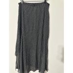 Avec Les Filles Black White Polka Dot Ruffle Asymmetrical Midi Skirt Size 12 Photo 6