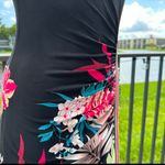 Cache black, hot pink Hawaiian/tropical floral print dress- Sz 2 Photo 15