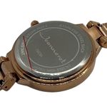 New Jeanneret Luxury Crystal Bezel Blue Face Gold Tone Mesh Band Wristwatch Photo 11