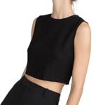 ZARA Black Crop Top with Gold Zipper detail Photo 9