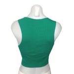ZARA  Green Crew Neck Sleeveless Ribbed Knit Stretch Pullover Crop Top Size S Photo 1