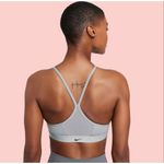 Nike Dri Fit Indy Zip-Front Women’s XL Light-Support Padded Sports Bra Gray Mesh Photo 1