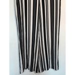 New York & Co Stretch Striped Wide Leg Trouser Pant Black Size 6 Photo 2