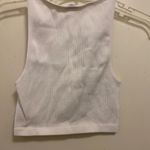 Cotton On Womens White Ribbed Crop Tank Top M L High Neck Bust 28” 30” 32” Photo 3