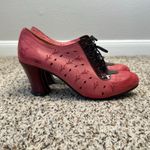 John Fluevog  Look Out Fascination Lace-Up Leather Heel Pink Oxford Coral Witchy Photo 3