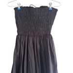 SUMMER AWAY Gaia Smocked Midi Dress Black Small Photo 4