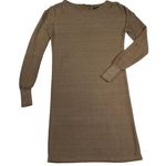 Mango Gold Shimmer Long Sleeve Round Neck Sweater Dress Size S Photo 0