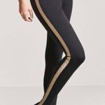 Forever 21 5 for $25| Black Metallic Gold Stripe Stirrup Pants Size L NWT Photo 7