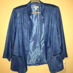 Dress Barn  BLUE SZ 1X SUEDE FEEL POLYESTER BLAZER Photo 0
