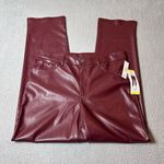 Joie  Pants Womens 8 Burgundy Straight Faux Leather Limited Edition Pants NEW‎ Photo 0