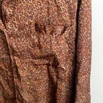 Victoria's Secret  Brown & Leopard Print Pajama Long Sleeve Shirt Photo 3
