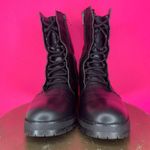 Kelsi Dagger KDB Black Leather Lug Sole Lace Up Combat Boot Sz 6 Photo 1