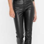 Gap  Black Faux Leather High Rise Vintage Slim Pants Photo 0