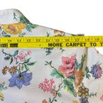 Pykettes Floral Blazer Jacket Women's Open Front Lightweight Cropped White Size M Photo 8