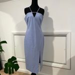 Likely Baby blue midi dress with a split up the front. brand is , size 6 Photo 1