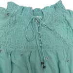 Hayden Los Angeles Sheer Turquoise Blouse Photo 8