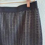 Ann Taylor Black Textured Pencil Skirt Lace Overlay 2 Photo 3