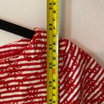 Anthropologie Bennett Red White Stripe Eyelet Floral Boat Neck Top Women size XS Photo 6