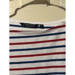 Vineyard Vines  Red‎ White Blue Jamestown Striped Boat Neck Top Cotton Women's XL Photo 3
