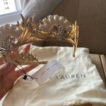 Gold bridal crown and matching earrings Photo 3