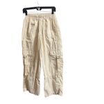 Wild Fable  Wide Leg Cargo Pants Women XS Mid-Rise Pull On Cream Off White Casual Photo 2