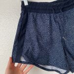 Athleta 4 Printed Baja Shorts in Navy Woodblock Pattern Photo 3