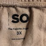 SO Womens  Beige Joggers Sweatpant Size 3X THE FAVORITE JOGGER Side Pockets NEW Photo 5