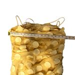 ASOS Thin Straps High Thigh Slit Cowl Neck Pale Yellow Textured Circle Dress Photo 10