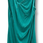 Tahari Draped Tank Top Women’s Size Large Blue Asymmetrical Sleeveless Blouse Photo 0